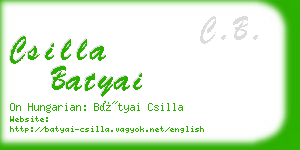 csilla batyai business card